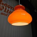 Vintage Hanglamp Oranje Glas thumbnail 5