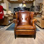 Compacte Schapenleren Fauteuil Lounge Atelier Cognac Bruin thumbnail 2