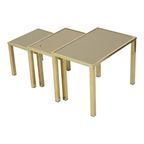 Hollywood Regency Nesttafels Belgo Chrom 23kt Goud Verguld thumbnail 8