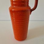 Vintage Oranje Vaas Keramieke Vinrage Vaas Jaren 60 thumbnail 6