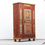 Antieke Beschilderde Bruidskast 1856 thumbnail 5