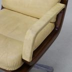 1X Vintage Office Chair/Conference Chair In Leather And Wood By Eugen Schmidt, 1960S thumbnail 11