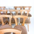 Partij 19 Vintage Houten Eetkamerstoelen thumbnail 13