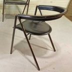 Set Van 4 Vintage Giannina Leren Stoelen, Arrben Italy thumbnail 3