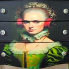 Groene Ladekast “vrouw Met Koptelefoon” - Eclectisch thumbnail 5
