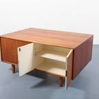 1950’S Danish Modern Architectural Teak Desk / Bureau thumbnail 13