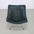 Foldable Lounge Chair In Leather By Teun Van Zanten For Molinari, 1970S thumbnail 7