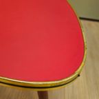 Vintage Plantentafeltje Tafeltje Bijzettafeltje Tafel Rood thumbnail 5