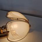 Jaren 80 Vintage Wandlamp Met Gebogen Glas thumbnail 6