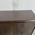 Vintage Minimalistische Dressoir In Donker Hout thumbnail 7