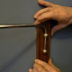 Space Age Swing-Arm Wandlamp Met Oranje Bloem Schaduw thumbnail 10
