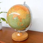 Retro Vintage Wereldbol Globe Lamp Tafellamp Klein Glas 1977 thumbnail 2