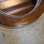 Vintage Spiegel Ronde Deense Spiegel Jaren 70 Eiken thumbnail 4