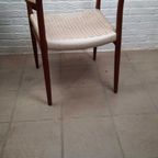 Niels Otto Møller Armchair No. 65 In Teak Met Gevlochten Katoen Zitting . thumbnail 4