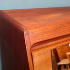 Vintage dyrlund Deense Secretaire Bureau Kast Ladekast thumbnail 8