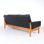 Poul Volther Zwart Leren Bank, 1960S thumbnail 11