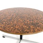 Ronde Eettafel Met Koperen Blad 'driebergen' Vintage thumbnail 20