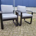 Set Van 2 - Burkhart Vogtherr Voor Rosenthal- Hombre Arm Chair ( Zwart ) thumbnail 3