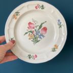 Luneville Set Van 4 Vintage Borden Met Bloemmotief thumbnail 6