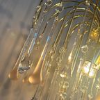 3 Stuks ! Vintage Roze Murano Teardrop Hanglampen Pegels Italiaans thumbnail 12