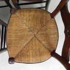 Set Van 6 Boerenstoelen Met Rieten Zitting, Rond 1900 thumbnail 13