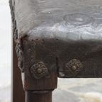 Set Of 3 Renaissance Chairs In Oak And Embossed Leather, 19Th Century, Belgium Prijs/Set thumbnail 2