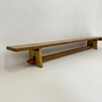 Vintage Wooden School Bench , 1970’S thumbnail 4