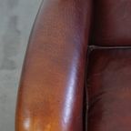 Karaktervolle Set Van 2 Vintage Schapenleren Armchairs Met Warme Kleuren En Een Mooi Patina thumbnail 8