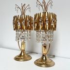 Set Kristallen Tafellampen Uit Spanje, 1970's thumbnail 3