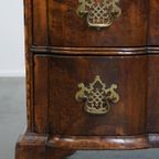 Mooie Grote Antieke Eikenhouten Secretaire/ Ladekast Wortelnotenhout Gefineerd Uit Eind 18e Eeuw thumbnail 18