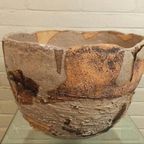 Grote Handgemaakt Keramische Wabi Sabi Schaal / Pot thumbnail 13