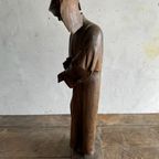 Polychrome Handcarved Wooden Statue thumbnail 8