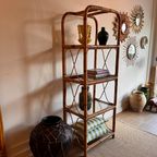 Bamboe Rotan Boekenkast Vitrinekast Vintage thumbnail 9