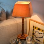 Vintage Rare Ikea Pine Wood Table Lamp thumbnail 4