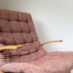 Vintage Houten Kleppe Fauteuil Uit Denemarken thumbnail 7