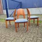 Vintage Eetkamerset - 3 Stoelen Pj Denmark + 1 Bankje Schou Andersen thumbnail 11