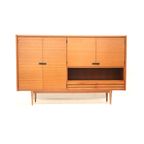 Groot Vintage Highboard Dressoir / Wandmeubel Van Teakhout Uit De Jaren ’60 thumbnail 3