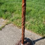 Antieke Schemerlamp Met Houtsnijwerk thumbnail 6
