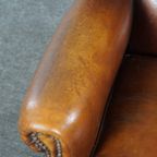 Schapenleren Oorfauteuil Met Een Prachtig Patina thumbnail 9