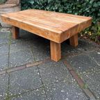 Brutalistische Wabi-Sabi Massief Eiken Salontafel thumbnail 4