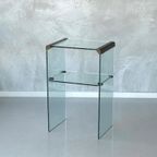 Gallotti & Radice Bijzettafel Vintage Design Side Table Glas thumbnail 2