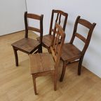 Vintage Houten Bistrostoelen Boeren Café Stoelen Eetkamerstoelen thumbnail 2