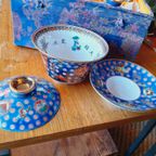 Vintage Chinese Thee Set In Doos Porselein thumbnail 3