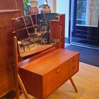 Vintage Deense Make-up Kaptafel Spiegel Make Up Opmaak Tafel thumbnail 12
