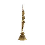 Grote Antieke Staande Bronzen Boeddha 24 Karaat Goud Rattanakosin 63Cm thumbnail 6