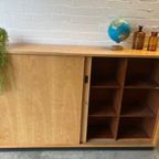 Vintage Mid-Century (Xl) Schoolkast,Schuifdeurkast,Dressoir thumbnail 3