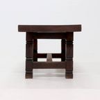 Artisan Handcarved Solid Tropical Wooden Dining Table 1920S thumbnail 12