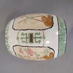 Set Of 2 Porcelain Chinoiserie Garden Stools thumbnail 13