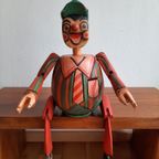 Grote Oude Zeldzame Houten Pinokkio Pop Italy thumbnail 6