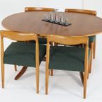 Set Van 4 Deense Stoelen Eetkamerstoelen 'bjerremose' Vintage Reupholstered thumbnail 18